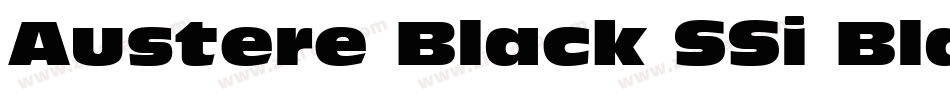Austere Black SSi Black字体转换